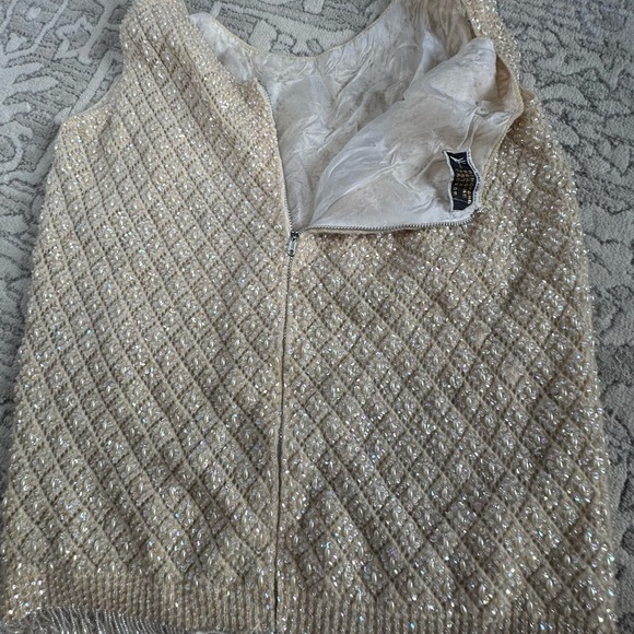 VINTAGE. Hong Kong KOWLOON beaded sleeveless blouse - Picture 10 of 10